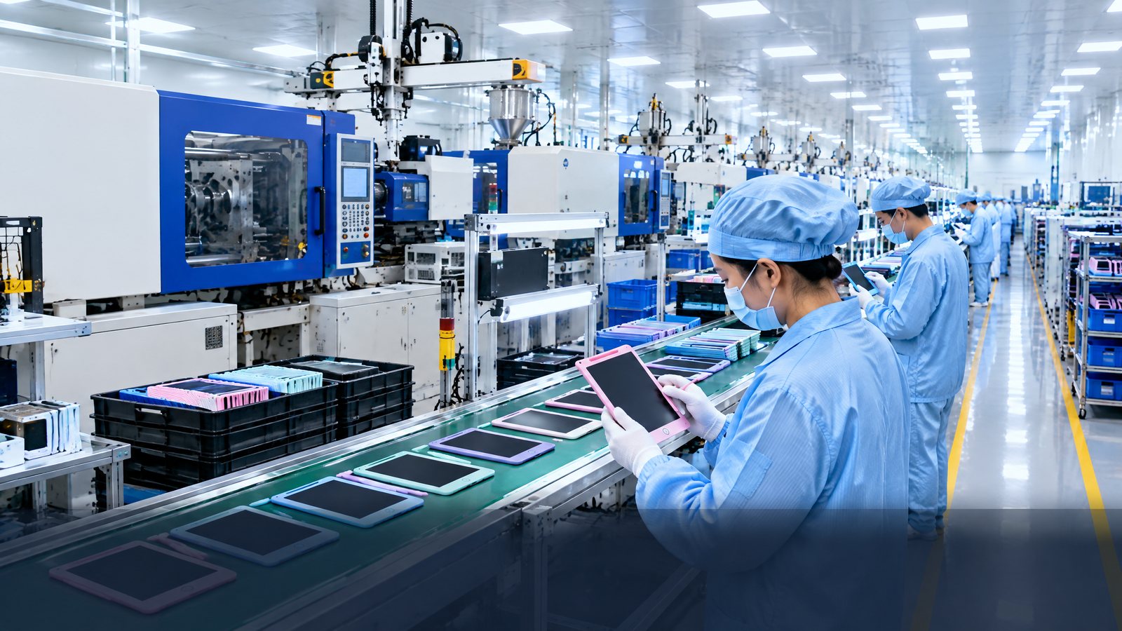 LcdWritingTablet Shenzhen production line assembling LCD writing tablets